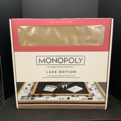 Deluxe Wooden Cabinet  Monopoly Game - Image 1 of 5