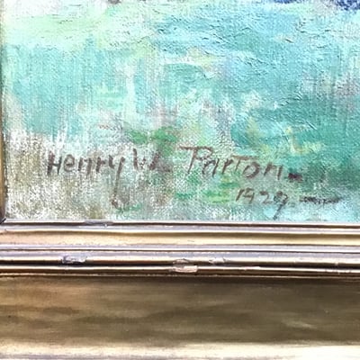 Henry Parton Framed Paint on Canvas - Image 4 of 8