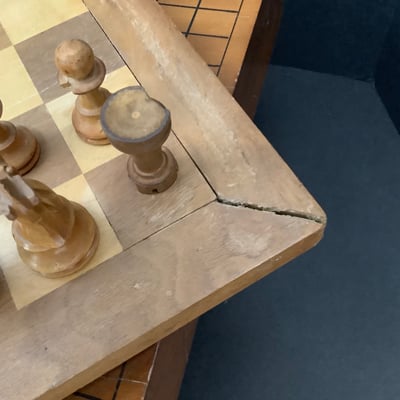 Handmade Go Game Table & Wooden Chess Set  - Image 7 of 9
