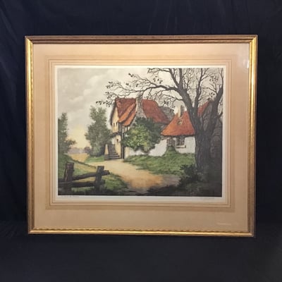 Barnaix Framed Color Etching - Image 3 of 9