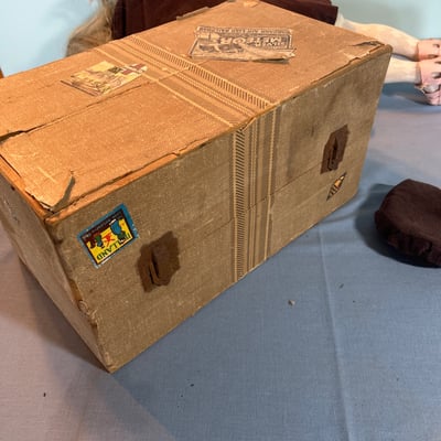 3 Vintage dolls with clothing and storage boxes - Image 3 of 10