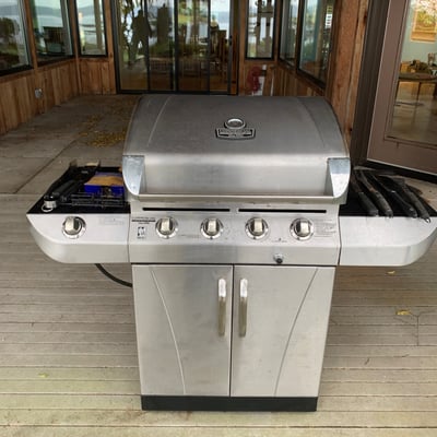 Commercial Char-Broil Gas Grill with Accessories - Image 1 of 6