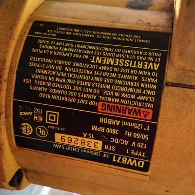 DeWalt 14” chopsaw - Image 3 of 5