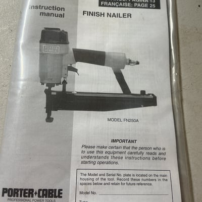 Porter-Cable Finish Nailer with Air Hose Kit - Image 2 of 5