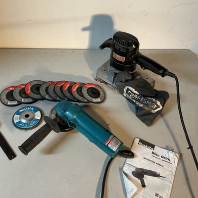 Makita 4-inch Disc Grinder and Craftsman belt sander - Image 1 of 4