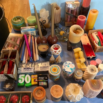 Assorted Candles and Candle-Making Supplies - Image 1 of 5