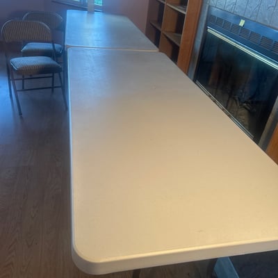 Two 6’ folding Tables, 2 folding Chairs - Image 2 of 3