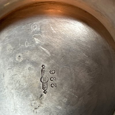 Sterling Pitcher and 8 cups, long spoon - Image 5 of 5