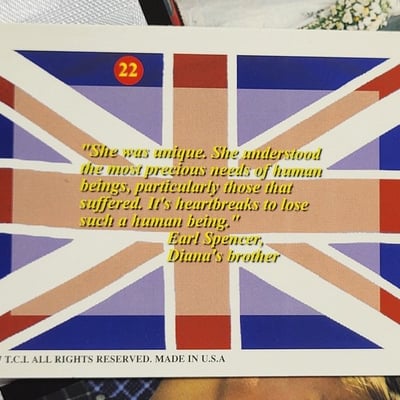 1997 Princess Diana Tribute Card Set Complete  - Image 14 of 16