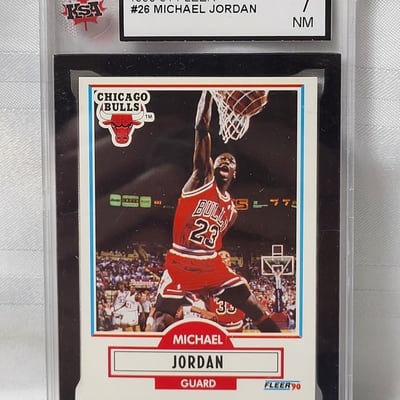 1990-91 Fleer Michael Jordan Graded Bull Card  - Image 1 of 11