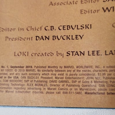 2019 Marvel Comics LOKI No 1 Variant Edition  - Image 7 of 14
