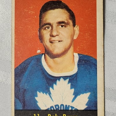 1960-61 Parkhurst Bob Baun Leafs Card  - Image 9 of 11