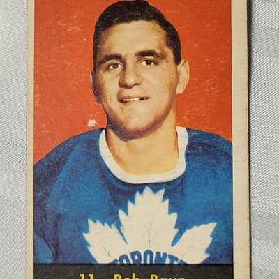 1960-61 Parkhurst Bob Baun Leafs Card  - Image 5 of 11