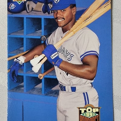 1993 Upperdeck Carlos Delgado Blue Jays Rookie Card  - Image 9 of 9