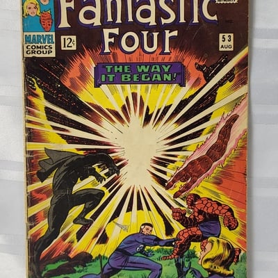 1966 Marvel Comics Fantastic Four 53 2nd Black Panther ap - Image 1 of 13