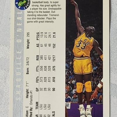 1992 Shaquille O'Neil Rookie Card  - Image 2 of 8