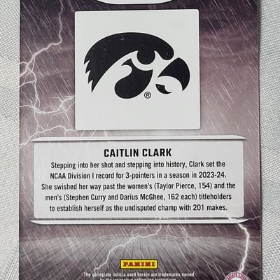 2024 Panini Caitlin Clark Rookie card Raining 3s  - Image 8 of 13