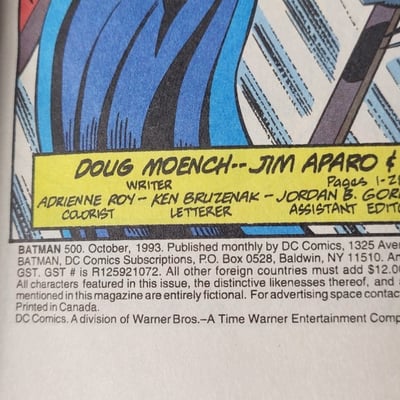 1993 DC Comics Batman 500 Both Variants Foil Die Cut   - Image 6 of 14