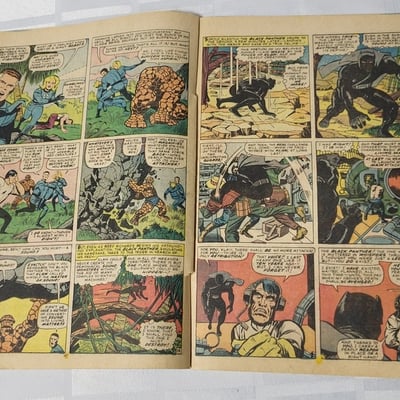 1966 Marvel Comics Fantastic Four 53 2nd Black Panther ap - Image 10 of 13
