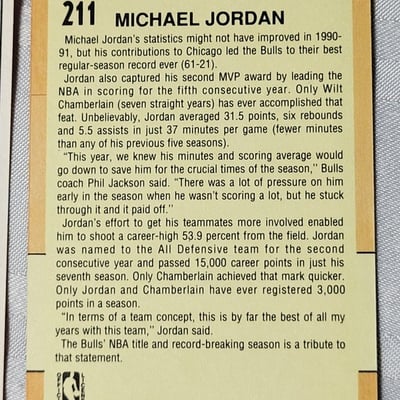 Vintage Michael Jordan Bulls cards  - Image 6 of 8
