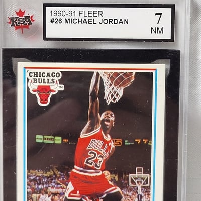 1990-91 Fleer Michael Jordan Graded Bull Card  - Image 6 of 11
