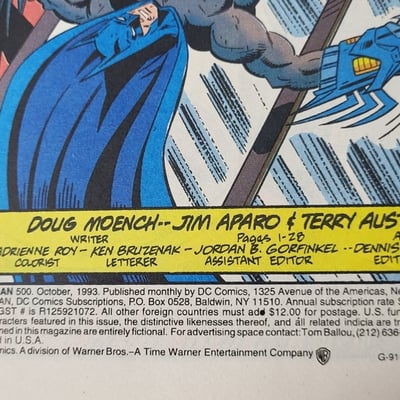 1993 DC Comics Batman 500 Both Variants Foil Die Cut   - Image 10 of 14