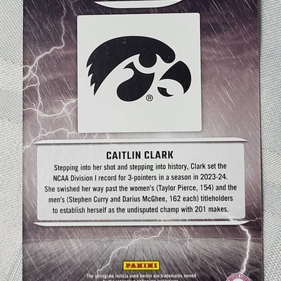 2024 Panini Caitlin Clark Rookie card Raining 3s  - Image 5 of 13