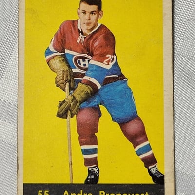1960-61 Parkhurst Andre Pronovost Canadians Card  - Image 5 of 10