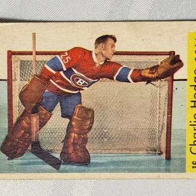 1959-60 Charlie Hodge Parkhurst Card Montreal  - Image 5 of 11