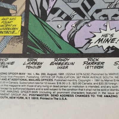 Amazing Spider-Man #350 Marvel 1991 Dr. Doom  - Image 5 of 17