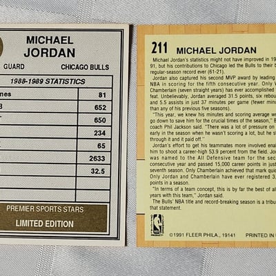 Vintage Michael Jordan Bulls cards  - Image 8 of 8