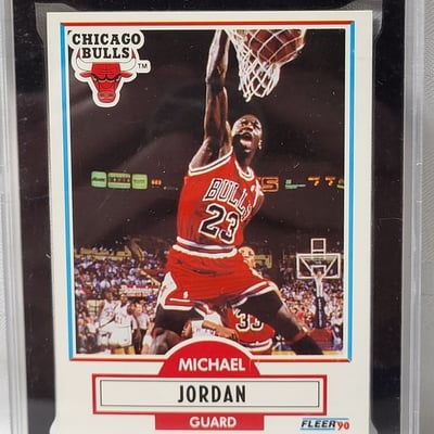 1990-91 Fleer Michael Jordan Graded Bull Card  - Image 4 of 11