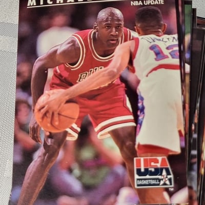 1992 Skybox USA Olympic Basketball Dream Team Set Jordan Bird Johnson - Image 3 of 16