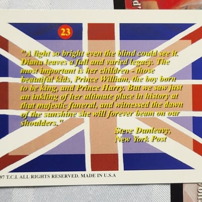 1997 Princess Diana Tribute Card Set Complete  - Image 16 of 16