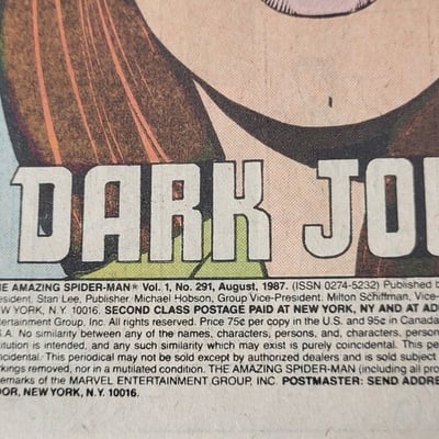 1987 Marvel Comics Amazing Spider-Man 291  - Image 4 of 9