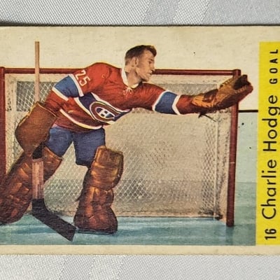 1959-60 Charlie Hodge Parkhurst Card Montreal  - Image 1 of 11