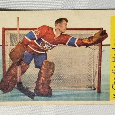 1959-60 Charlie Hodge Parkhurst Card Montreal  - Image 7 of 11