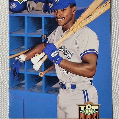 1993 Upperdeck Carlos Delgado Blue Jays Rookie Card  - Image 1 of 9