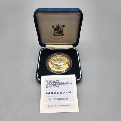 Falklands 2 Pound Silver Coin - Image 1 of 4