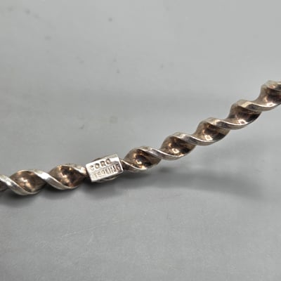 Vintage Coro Sterling Bangle Bracelet - Image 3 of 7