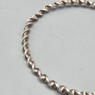 Vintage Coro Sterling Bangle Bracelet - Image 4 of 7