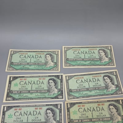 Canda $1 Bills x 10 - Image 2 of 4