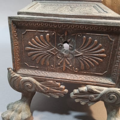 Antique Metal Mantle Clock - Image 11 of 20