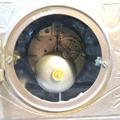 Antique Metal Mantle Clock - Image 14 of 20