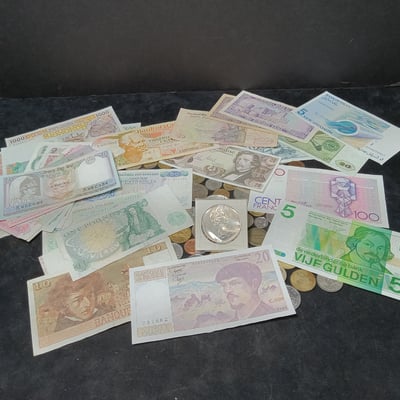 Foreign Paper Money & Coins - Image 1 of 25