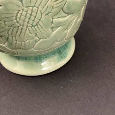 Asian Celadon Ceramic Vase - Image 3 of 4