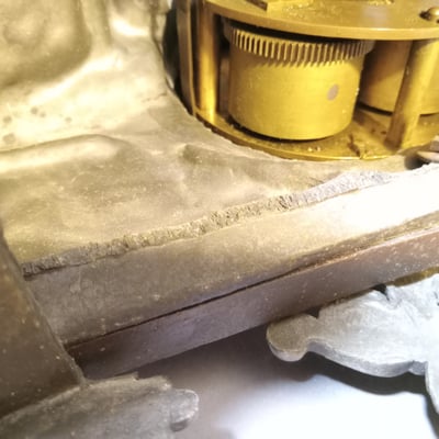 Antique Metal Mantle Clock - Image 19 of 20