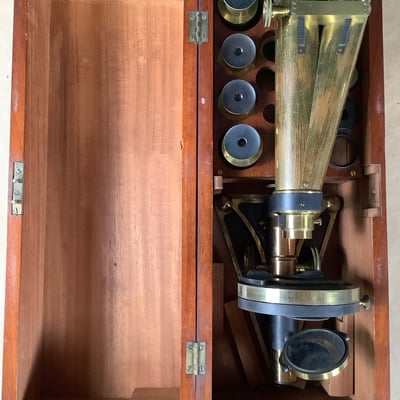 Antique R&J Beck Microscope w/Case - Image 3 of 7