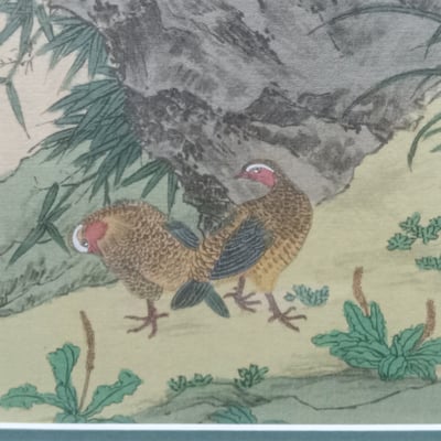 Sen Lin Framed Original Watercolors - Image 4 of 11