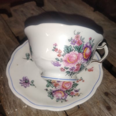 Floral Teacup and Saucer Set - Image 2 of 2